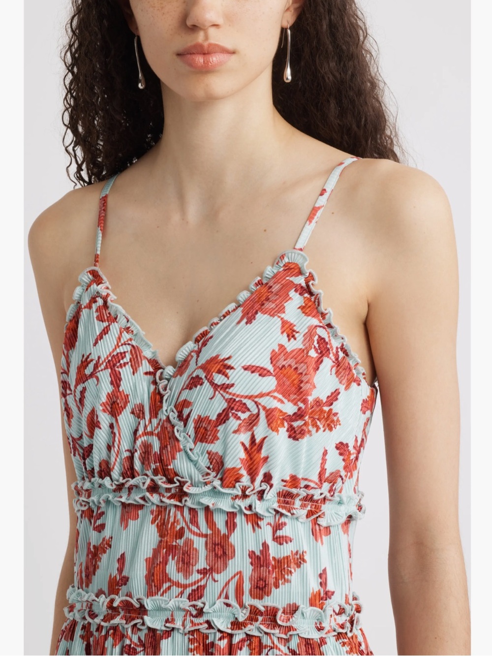 Chelsea28 Ruffle Plissé Maxi Sundress New! - Picture 5 of 13